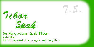 tibor spak business card